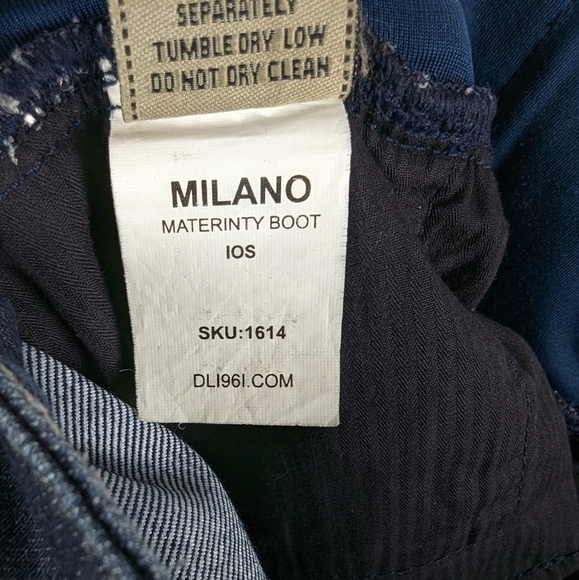 DL1961 Milano Bootcut Maternity Jeans 27 Dark Wash Denim Jean - Picture 14 of 16